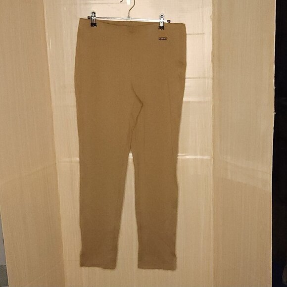 Rafaella Tan Elastic Waist Slim Knit Pants Medium - Picture 5 of 8